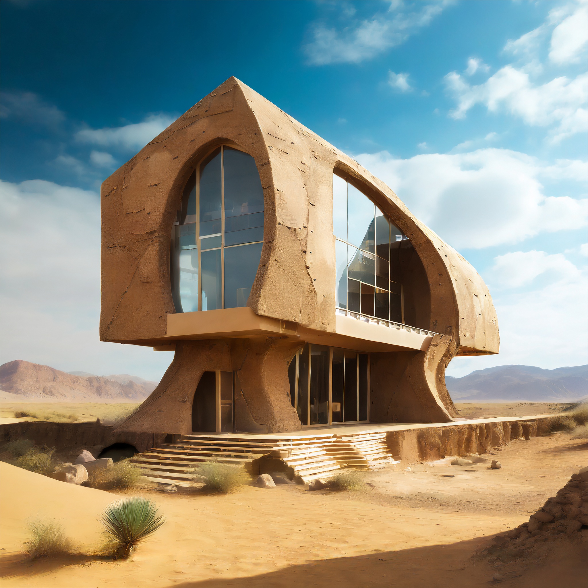 Firefly house of the future in the desert from mud 15176